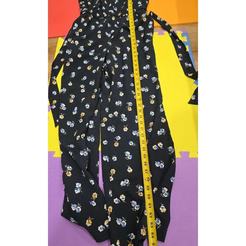 Women's Ann Taylor Factory Romper/Jumpsuit Size 2 Navy Blue Floral Print Elastic